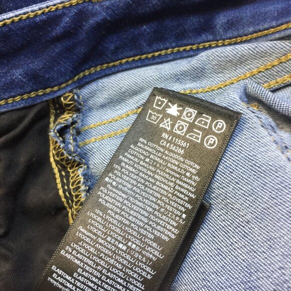 JEN 7 by 7 For All Mankind Jeans Sz 16 Womans Slim Straight High Rise Blue Denim - Picture 8 of 16